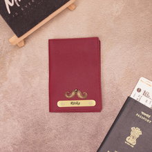 Load image into Gallery viewer, Personalized Couple Passport Cover Combo with Name &amp; Charm
