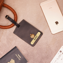 Load image into Gallery viewer, Personalised Luggage Tag with Name &amp; Charm
