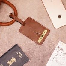 Load image into Gallery viewer, Personalised Luggage Tag with Name &amp; Charm
