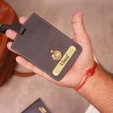 Load image into Gallery viewer, Personalised Luggage Tag with Name &amp; Charm
