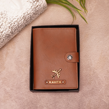 Load image into Gallery viewer, The Perfect Travel Gift – Customized Passport Cover with Name &amp; Charm
