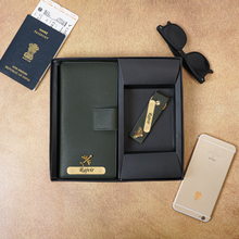 Load image into Gallery viewer, Personalized Travel Wallet with Name &amp; Charm &amp; Get FREE Keychain
