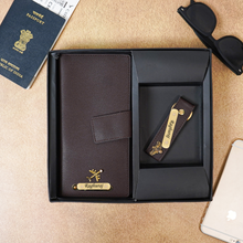 Load image into Gallery viewer, Personalized Travel Wallet with Name &amp; Charm &amp; Get FREE Keychain
