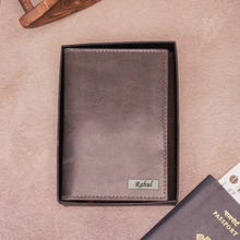 Load image into Gallery viewer, Personalized Genuine Leather Passport Cover with Name
