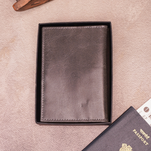 Load image into Gallery viewer, Personalized Genuine Leather Passport Cover with Name

