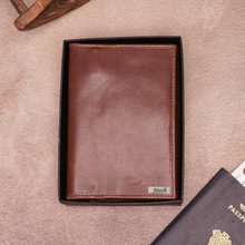 Load image into Gallery viewer, Personalized Genuine Leather Passport Cover with Name

