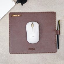 Load image into Gallery viewer, Classic Customised Leather Mouse Pad | Premium Desk Essentials
