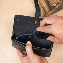 Load image into Gallery viewer, Personalized Leather Name Eyewear Case For Men/Women with Charm
