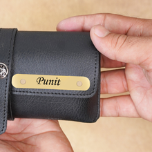 Load image into Gallery viewer, Personalized Leather Name Eyewear Case For Men/Women with Charm
