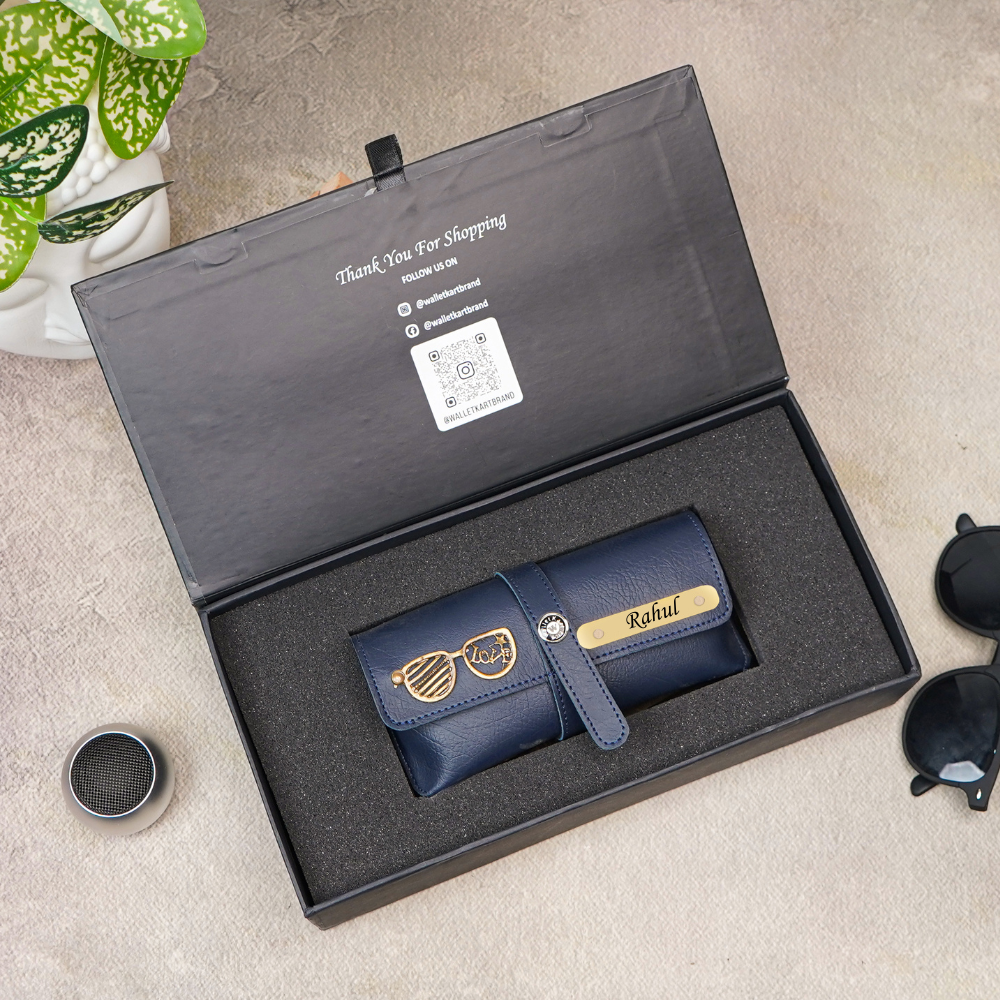 Personalized Leather Name Eyewear Case For Men/Women with Charm