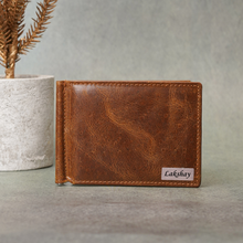 Load image into Gallery viewer, Custom Genuine Leather Men’s Money Clipper Wallet  – Personalised Cash &amp; Card Holder for Him (STYLE ID #31)
