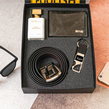 Load image into Gallery viewer, Personalized  Leather Name Men&#39;s Wallet and Parfume and Belt and Pen | Best Customized Gift Combo for Boyfriend Husband Father &amp; Son (
