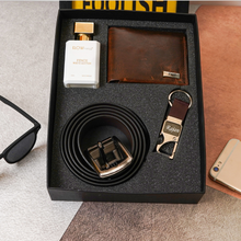 Load image into Gallery viewer, Personalized  Leather Name Men&#39;s Wallet and Parfume and Belt and Pen | Best Customized Gift Combo for Boyfriend Husband Father &amp; Son (
