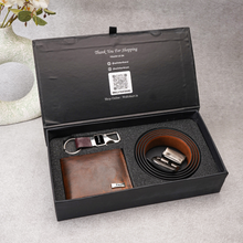 Load image into Gallery viewer, Handmade Leather Men&#39;s Wallet, Keychain and Belt | Best Customized Gift Combo for Boyfriend Husband Father &amp; Son (Style id #23))

