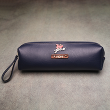Load image into Gallery viewer, Perfect Gift for corporate &amp; Office – Customized Leather Pouch with Name &amp; Charm
