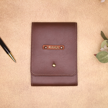 Load image into Gallery viewer, Luxury Personalized Gift – Premium Leather Notepad with Name
