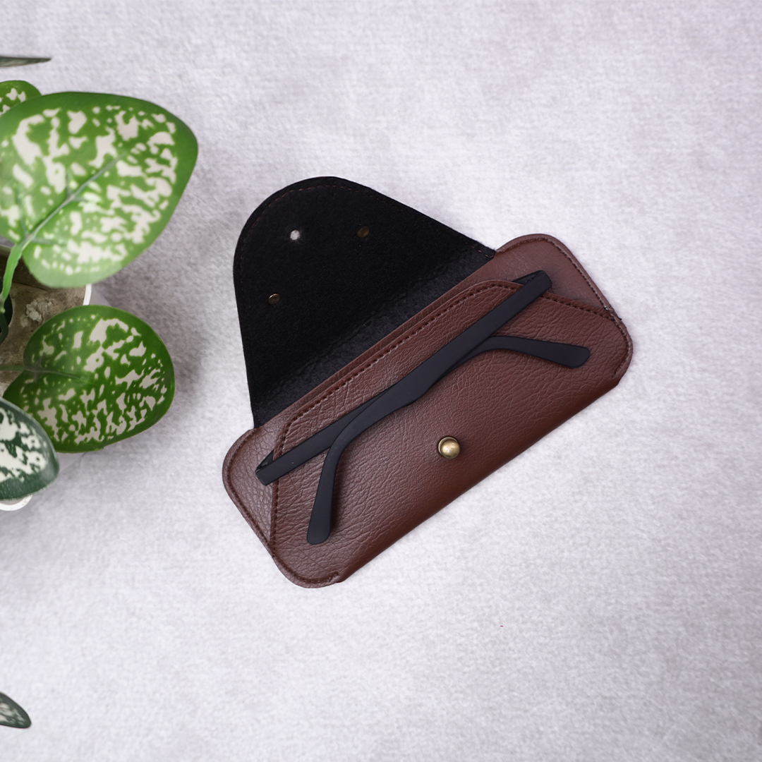 Customised Leather Eyewear Case with Name and Charm