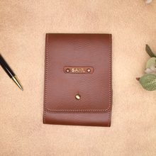 Load image into Gallery viewer, Luxury Personalized Gift – Premium Leather Notepad with Name
