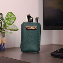 Load image into Gallery viewer, Premium Office &amp; Desk Essential – Personalized Premium Leather Pen Holder
