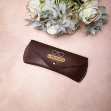 Load image into Gallery viewer, Personalized Leather Name Eyewear Case | Customised Gift for Men/Women
