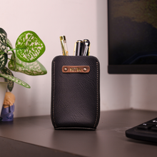 Load image into Gallery viewer, Premium Office &amp; Desk Essential – Personalized Premium Leather Pen Holder

