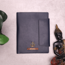 Load image into Gallery viewer, Customised Leather Diary Holder | Customized with Name &amp; Charm
