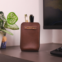 Load image into Gallery viewer, Premium Office &amp; Desk Essential – Personalized Premium Leather Pen Holder
