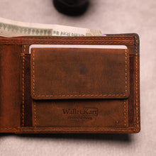 Load image into Gallery viewer, Custom Engraved Handcrafted  Genuine Leather Men’s Wallet and Metal Keychain | Elegant Gift Choice for Boyfriend Friend Husband Father &amp; Son  (STYLE ID #24)
