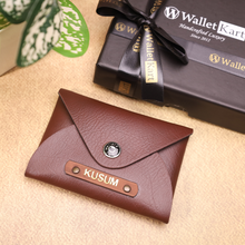 Load image into Gallery viewer, Personalized Leather Card Holder | Perfect for Him &amp; Her

