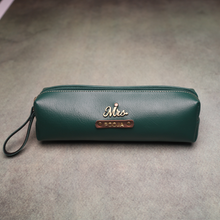 Load image into Gallery viewer, Perfect Gift for corporate &amp; Office – Customized Leather Pouch with Name &amp; Charm
