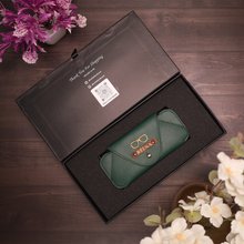 Load image into Gallery viewer, Customized Leather Eyewear Case with Name and Charm
