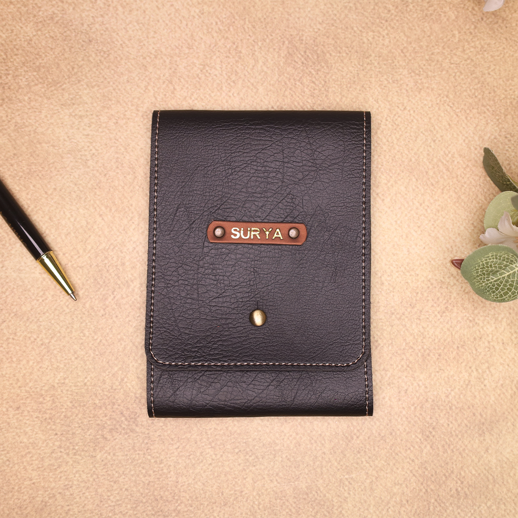 Luxury Personalized Gift – Premium Leather Notepad with Name
