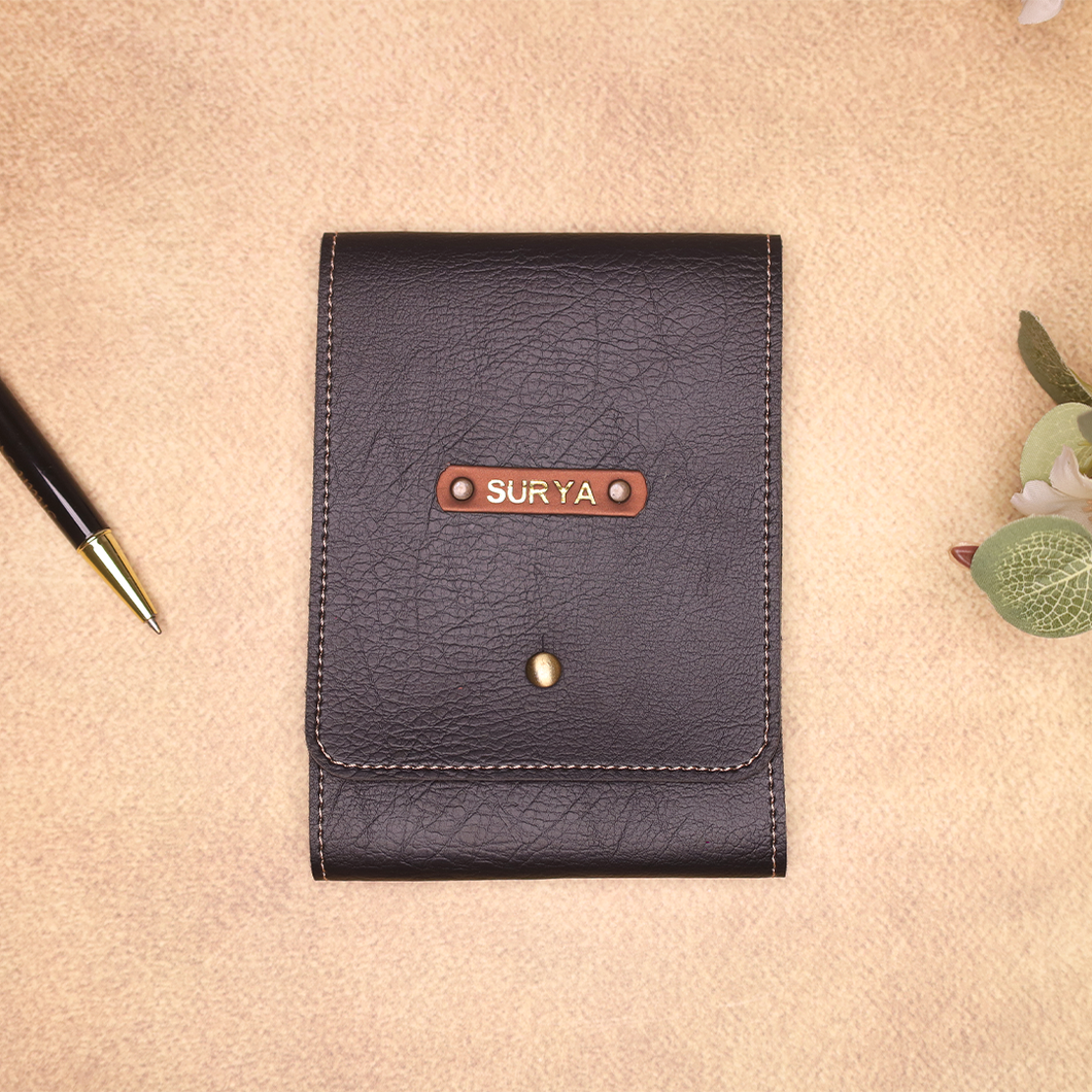 Luxury Personalized Gift – Premium Leather Notepad with Name