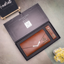 Load image into Gallery viewer, Premium Women’s Gift – Personalized Leather Clutch and Keychain Combo
