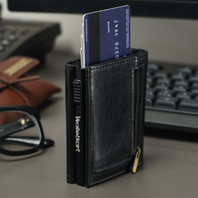 Load image into Gallery viewer, Elegant Genuine Leather Men's Metal Card Holder – Perfect for Professionals (STYLE ID #26)
