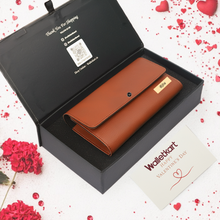 Load image into Gallery viewer, Celebrate Love – Valentine Personalized Women’s Clutch with Custom Name Plate
