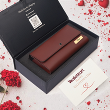 Load image into Gallery viewer, Celebrate Love – Valentine Personalized Women’s Clutch with Custom Name Plate
