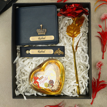 Load image into Gallery viewer, Valentine Personalised Romantic Premium Gift Ensemble For Him With Name &amp; Charm
