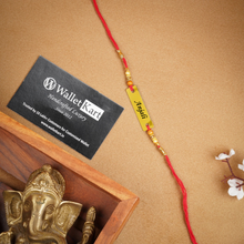 Load image into Gallery viewer, A Bond Beyond – Personalized Wallet, Clutch &amp; Rakhi Combo for Bhaiya-Bhabhi
