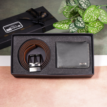 Load image into Gallery viewer, Handcrafted Genuine Leather Wallet &amp; Belt Combo | The Perfect Personalized Gift Choice for Every Occasion

