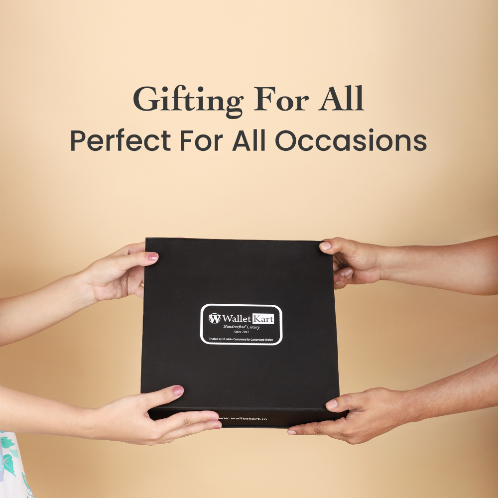 Personalized Men's Wallet, Keychain, Eyewear Case & Passport Cover with Name. & Charm Gift Combo