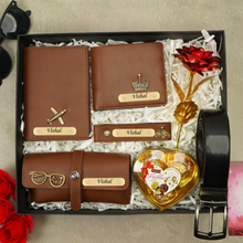 Load image into Gallery viewer, A Tale of Love: Personalised Valentine Gift Set For Him With Name &amp; Charm
