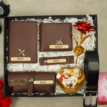 Load image into Gallery viewer, A Tale of Love: Personalised Valentine Gift Set For Him With Name &amp; Charm
