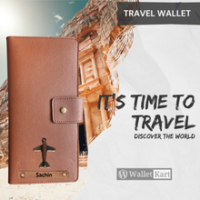 Load image into Gallery viewer, Personalized Travel Wallet with Name &amp; Charm
