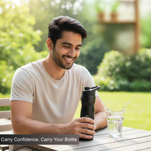 Load image into Gallery viewer, Personalized Name Stainless Steel Water Bottle | Black
