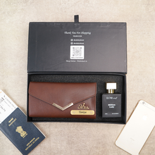 Load image into Gallery viewer, Personalized Clutch with Parfume | Personalized Love Gifts for Girlfriend | Best Custom Gift for Her | Romantic Gifts for Wife with Name | Gift for Wife Birthday

