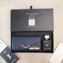 Load image into Gallery viewer, Personalized Clutch with Parfume | Personalized Love Gifts for Girlfriend | Best Custom Gift for Her | Romantic Gifts for Wife with Name | Gift for Wife Birthday
