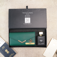 Load image into Gallery viewer, Personalized Clutch with Parfume | Personalized Love Gifts for Girlfriend | Best Custom Gift for Her | Romantic Gifts for Wife with Name | Gift for Wife Birthday

