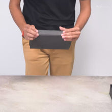 Load and play video in Gallery viewer, Customized Couple Travel Passport Covers with magnetic lock &amp; Personlised Name &amp; Charm on  leather strip
