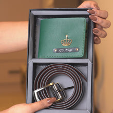 Load and play video in Gallery viewer, Personalised Name Engraved Men's Wallet &amp; Belt Combo 2 in 1 Gift Combo
